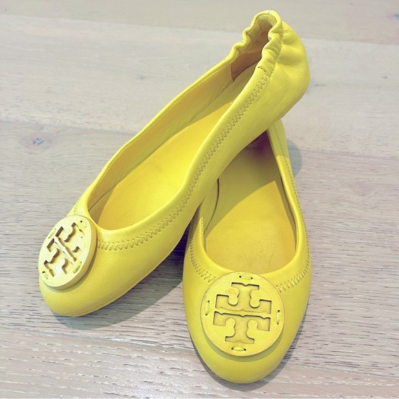Tory Burch Shoes - Tory Burch Yellow Ballet Flats